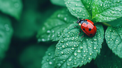 Fototapeta premium Discover how a ladybug enhances ecosystems and promotes biodiversity in our gardens