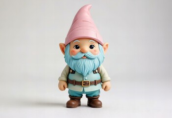 Minimalist chibi gnome tinkerer character design.