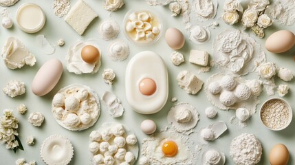 Obraz premium White Food Still Life