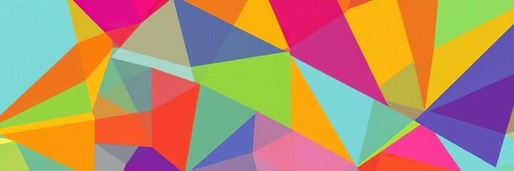 Vibrant geometric shapes overlapping in a swirling motion, vibrant hues, geometric patterns