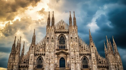 Fototapeta premium Duomo di Milano, A Majestic Landmark