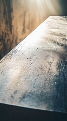 A plain signboard mockup showcased on a textured background, illuminated by soft diffused lighting