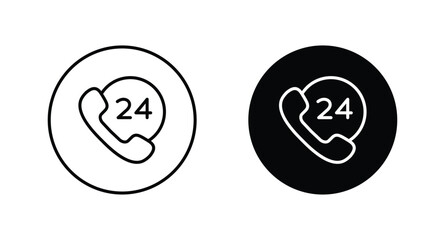 Customer service and support 24 hours icon