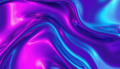 Obraz premium vibrant and smooth texture featuring shades of purple and blue, creating mesmerizing wave effect. Ideal for backgrounds and design projects