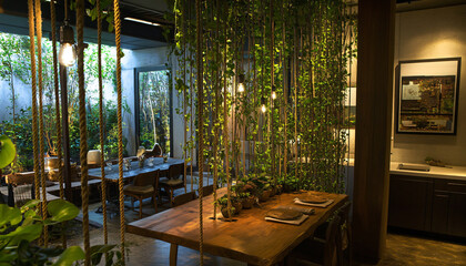 Fototapeta premium Minimalist and unique interior design in the house