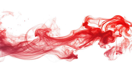 red smoke isolated on white