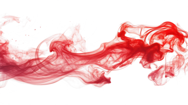 red smoke isolated on white