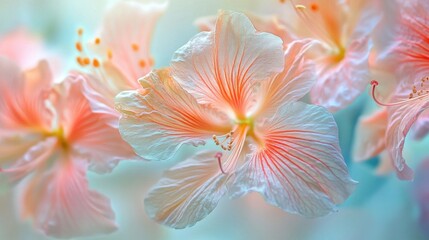 Fototapeta premium Delicate Peach and White Flower Petals