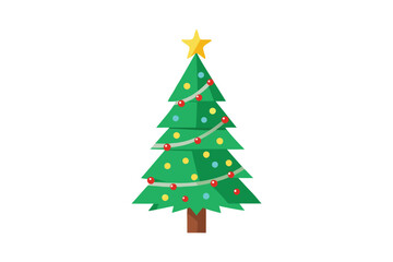 Fototapeta premium Christmas tree vector illustration, Christmas tree vector 