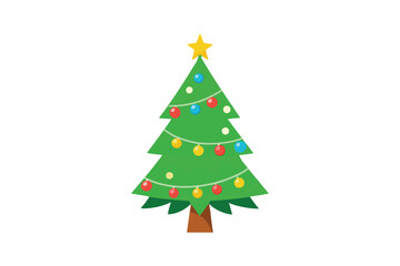 Obraz premium Christmas tree vector illustration, Christmas tree vector 