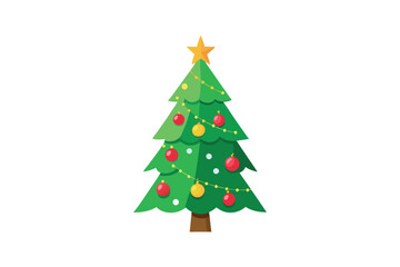 Obraz premium Christmas tree vector illustration, Christmas tree vector 