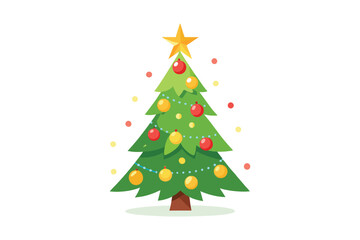 Obraz premium Christmas tree vector illustration, Christmas tree vector 