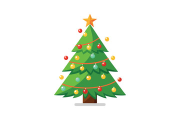 Christmas tree vector illustration, Christmas tree vector 