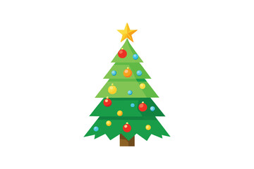 Christmas tree vector illustration, Christmas tree vector 