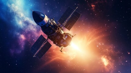 Naklejka premium space probe with space for text