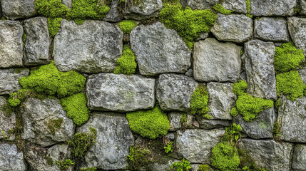 Fototapeta premium moss on stone wall