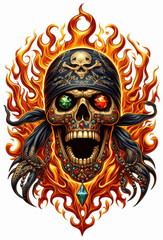 Naklejka premium TATOO タトゥ 刺青ドクロ 