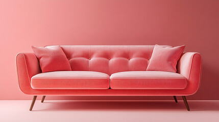 Fototapeta premium Minimalist room interior with furniture background and copy space