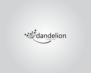 creative floating dandelion logo design