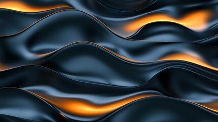 Obraz premium Abstract Blue and Orange Liquid Waves