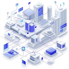 Obraz premium inventory management, supply monitoring, dynamic flowchart, strategic planning, data-driven insights, transparent graphs, futuristic office, collaborative atmosphere