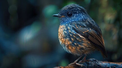 Obraz premium A Stunning Close-Up of a Nocturnal Bird Capturing Nature’s Beauty in Detailed Feather Patterns