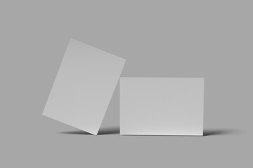 Realistic blank A4 flyer brochure for mockup. Paper or poster.