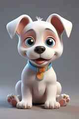 Obraz premium 3D Cartoon little puppy dog
