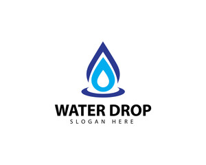 Water drop, blue wave and wave illustration logo and Business Logo Template vector illustration design, icon, symbol corporate