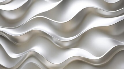 Fototapeta premium Abstract Silver Wavy Surface with Subtle Texture
