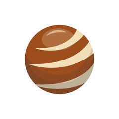 Sweet and Yummy Dessert Chocolate. Chocolate Day Celebration. Cartoon Vector Illustration.