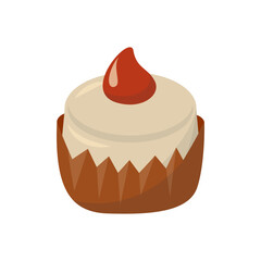 Sweet and Yummy Dessert Chocolate. Chocolate Day Celebration. Cartoon Vector Illustration.