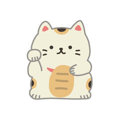 ゆるかわいい招き猫のイラスト