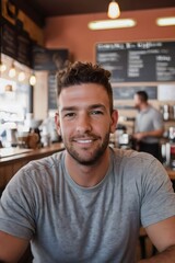 Portrait of American man