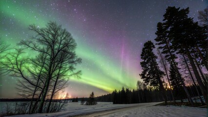 Northern Lights Displaying During Christmas Eve