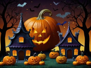 halloween background with pumpkins,halloween background