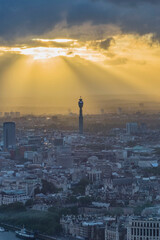 London Skyline - Stormy sunset