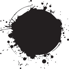Ink Splash Silhouette Vector Icons on White Background.