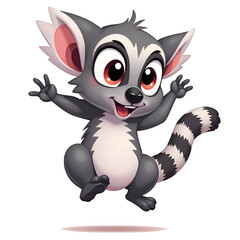 Obraz premium This cheerful character brings happiness with every playful leap and bound , digital art of character design concept.