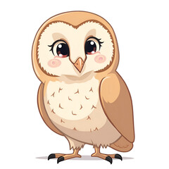 Fototapeta premium Embrace the magic of nature through a playful and adorable owl character, digital art of character design concept.