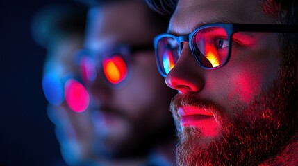 A software engineer participating in a virtual meeting with colleagues, discussing project updates and code reviews, demonstrating remote collaboration in the tech industry