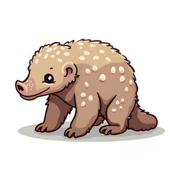 Obraz premium Meet the spotted snuffle beast, a whimsical creature of imagination and joy, digital illustration of fantasy creature design concept.