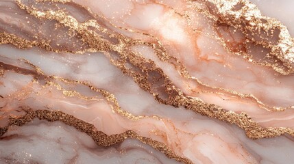 Obraz premium Abstract Marble Swirls with Golden Glitter
