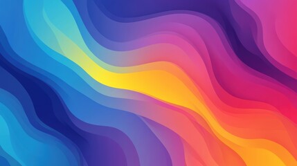 Obraz premium A seamless rainbow gradient pattern, with a smooth transition of bright colors from red to violet