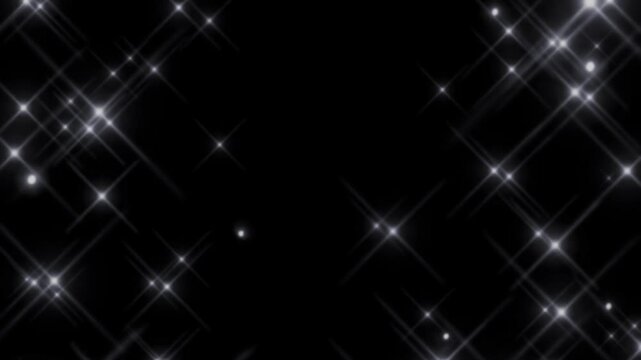 黒の背景にCGアニメーションが動く