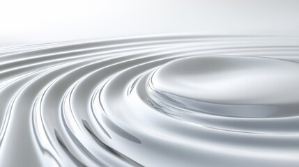 Abstract Ripples of Silver Liquid on a Smooth Surface