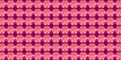 Garden flower, plants ,botanical ,seamless pattern vector design for fashion,fabric,wallpaper and all prints on pink background color. Cute pattern in small flower. Small colorful flowers.