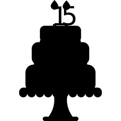 Happy birthday single vector icon