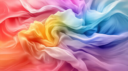 Obraz premium Aesthetic pastel gradient fabric with smooth flowing texture