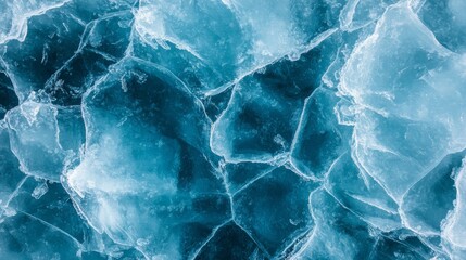 Obraz premium Abstract Pattern of Cracked Ice on a Frozen Lake